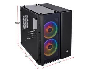 Corsair Crystal Series 280X RGB CC-9011135-WW Black Steel / Plastic / Tempered Glass Micro-ATX Case Computer Case Corsair Crystal Series 280X RGB CC-9011135-WW Black Steel / Plastic / Tempered Glass Micro-ATX Case Computer Case