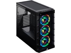 Corsair Crystal iCUE 465X RGB CC-9011188-WW Black Steel / Plastic / Tempered Glass ATX Mid Tower Computer Case Corsair Crystal iCUE 465X RGB CC-9011188-WW Black Steel / Plastic / Tempered Glass ATX Mid Tower Computer Case