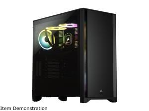 Corsair 4000D CC-9011198-WW Black Steel / Plastic / Tempered Glass ATX Mid Tower Computer Case Corsair 4000D CC-9011198-WW Black Steel / Plastic / Tempered Glass ATX Mid Tower Computer Case