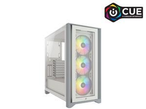 Corsair iCUE 4000X RGB CC-9011205-WW White Steel / Plastic / Tempered Glass ATX Mid Tower Computer Case Corsair iCUE 4000X RGB CC-9011205-WW White Steel / Plastic / Tempered Glass ATX Mid Tower Computer Case