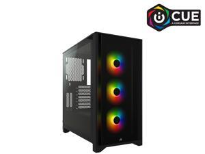 Corsair iCUE 4000X RGB CC-9011204-WW Black Steel / Plastic / Tempered Glass ATX Mid Tower Computer Case Corsair iCUE 4000X RGB CC-9011204-WW Black Steel / Plastic / Tempered Glass ATX Mid Tower Computer Case