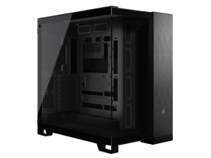 CORSAIR 6500X Mid-Tower Dual Chamber PC Case, Black/Obsidian Aluminum, CC-9011283-WW