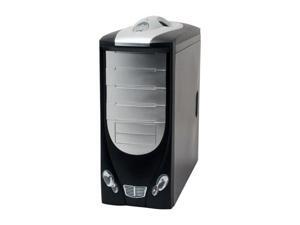 NeweggBusiness - POWMAX CP0327PL-4 Window Black/ Silver SGCC ATX