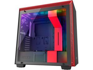 NZXT H700i - ATX Mid-Tower PC Gaming Case - Tempered Glass Panel - Enhanced Cable Management System - Water-Cooling Ready - Black/Red