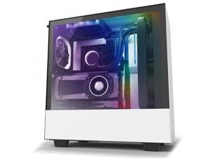 NZXT H510i - Compact ATX Mid -Tower PC Gaming Case - Front I/O USB Type-C Port - Vertical GPU Mount - Tempered Glass Side Panel - Integrated RGB Lighting - Water-Cooling Ready - White/Black