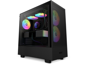 NZXT H Series H5 2023 Flow RGB Edition ATX Mid Tower Chassis Black ColorCCH51FBR1
