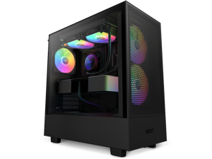NZXT H Series H5 (2023) Flow RGB Edition ATX Mid Tower Chassis Black Color-CC-H51FB-R1