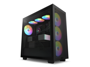 NZXT H Series H7 2023 Flow RGB Edition ATX Mid Tower Chassis Black ColorCMH71FBR1