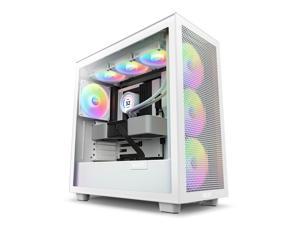 NZXT H Series H7 2023 Flow RGB Edition ATX Mid Tower Chassis White ColorCMH71FWR1