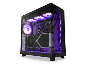 NZXT H6 FLOW RGB Compact DualChamber MidTower Airflow Case Black CCH61FBR1