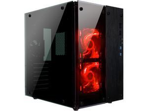 Rosewill Cube Mini ITX/Micro-ATX/ATX Mid Tower Gaming PC Computer Case, Black Steel Tempered Glass, Red LED Fans - Cullinan PX Red Rosewill Cube Mini ITX/Micro-ATX/ATX Mid Tower Gaming PC Computer Case, Black Steel Tempered Glass, Red LED Fans - Cullinan PX Red