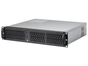 Rosewill RSV-Z2600U 2U Server Chassis Rackmount Case | 4 3.5" HDD Bays | Micro-ATX Compatible |3 80mm Fans | USB 3.0, USB 2.0 | Silver/Black