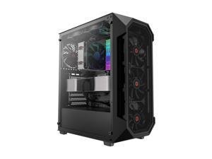 Rosewill ATX Mid Tower Gaming Computer PC Case Tempered Glass, Built-in 4X 120mm PWM Fans, Front Airflow Mesh, Up to 6 x120mm Fans, 340mm GPU/VGA, 360mm AIO/Radiator, 160mm CPU Cooler