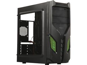 RAIDMAX EXO ATX-108BG Black / Green Steel / Plastic ATX Mid Tower Computer Case RAIDMAX EXO ATX-108BG Black / Green Steel / Plastic ATX Mid Tower Computer Case