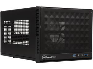 SilverStone SG13B Black Mesh front panel, steel body Computer Case Compatible with standard ATX12V/EPS12V Power Supply