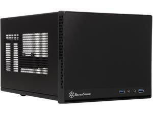 SilverStone SG13B-Q Black Plastic front panel, steel body Mini-ITX Computer Case Optional standard PS2(ATX) Power Supply