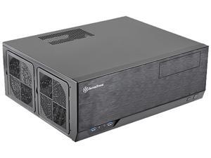 SILVERSTONE Black Plastic front panel with faux aluminum finish, 0.8mm steel body Grandia SST-GD09B ATX Media Center / HTPC Case SILVERSTONE Black Plastic front panel with faux aluminum finish, 0.8mm steel body Grandia SST-GD09B ATX Media Center / HTPC Case