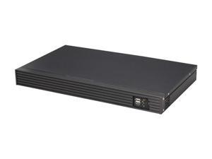 iStarUSA D-118V2-ITX-DT Black Metal / Aluminum 1U Compact Desktop/Server Chassis