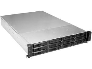 iStarUSA E2M12HD 2U 12-Bay Storage Server Rackmount Chassis 12Gb/s HDD SSD SFF-8643 Backplane