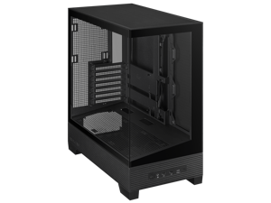 ASUS A31 Black ATX Mid-Tower Gaming Case, Dual-sided tempered glass, Frameless Design, BTF Hidden Connectors, 360 AIO Support, 8° Angled Base, ARGB Ready, Optimized Airflow, Seamless Cable Management