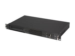 Athena Power RM-1U100D408 Black Aluminum Front Pannel and 1.2mm Steel 1U Rackmount Server Case Compact Size 9.84" in depth - OEM