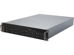 Athena Power RM-2U2083HE12 12Gb/s 2U Hot-Swap 8-Bay E-ATX Rackmount Server Chassis w/ 12 Gbps Mini-SAS Backplane Supports 8 x 3.5" or 2.5" SAS / SATA SSD / HDD - Support E-ATX (12" x 13") M/B - Extern - OEM