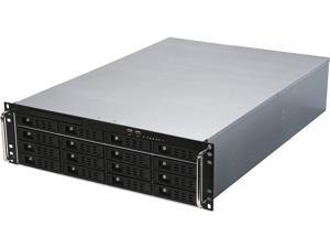 Athena Power RM-3U3163HE12 12Gb/s 3U Hot-Swap 16-Bay E-ATX Rackmount Server Chassis w/ 12Gbps Mini-SAS Backplane Supports 16 x 3.5" or 2.5" SAS / SATA SSD / HDD - Support E-ATX (12" x 13") M/B - Exter - OEM