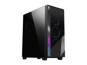 AORUS C500 GLASS - Black Mid Tower PC Gaming Case, Tempered Glass, USB Type-C, ARBG Fans Included (GB-AC500G ST)