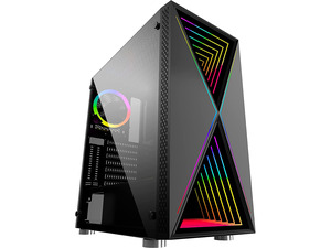 Bgears b-BlackWidow RGB Black Black Computer Case