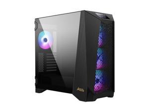 MSI MEG PROSPECT 700R Black Steel / Tempered Glass ATX Mid Tower Cases - 4 ARGB Fans - 4.3" Touch Panel