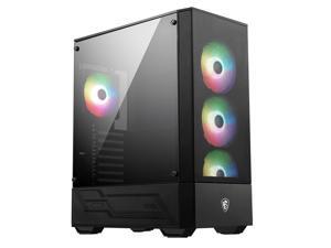 MSI Mid-Tower PC Gaming Case – Tempered Glass Side Panel – 4 x 120mm aRGB Fan – Liquid Cooling Support up to 240mm Radiator x 1 – MAG Forge 112R