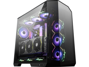 MSI MAG PANO 100L PZ Mid Tower ATX Gaming Case, ABS Plastic, SPCC Steel, Tempered Glass, Support Back-Connect, 270-degree Panoramic Display, GPU Support Stand, Dust Filter