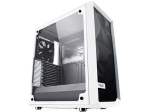 Fractal Design Meshify C White - TG FD-CA-MESH-C-WT-TGC White Steel / Tempered Glass ATX Mid Tower High-Airflow Compact Clear Tempered Glass Computer Case