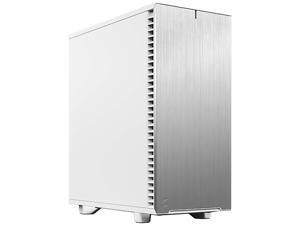 Fractal Design Define 7 Compact White Brushed Aluminum/Steel ATX Compact Silent Mid Tower Computer Case, FD-C-DEF7C-05