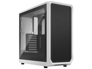 Fractal Design Focus 2 White ATX mATX Mini ITX Clear Tinted Tempered Glass Mid Tower Computer Case