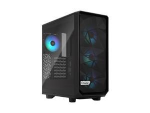 Fractal Design Meshify 2 Compact RGB Black TG High-Airflow Light Tinted Tempered Glass Window PC ATX Mid Tower Computer Case