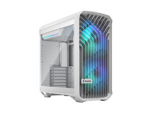 Fractal Design Torrent Compact RGB White TG Clear Tempered Glass High-Airflow ATX Computer Case