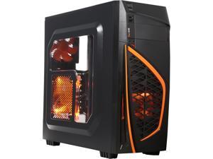 DIYPC Zondda-O Black USB 3.0 ATX Mid Tower Gaming Computer Case with 3 x Orange Fans (1 x 120mm LED Fan x Side, 1 x 120mm LED Fan x Front, 1 x 120mm Fan x Rear) DIYPC Zondda-O Black USB 3.0 ATX Mid Tower Gaming Computer Case with 3 x Orange Fans (1 x 120mm LED Fan x Side, 1 x 120mm LED Fan x Front, 1 x 120mm Fan x Rear)