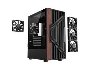 NeweggBusiness - DIYPC DIY-G18-WD Black USB3.0 /Type C ATX Mid