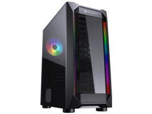 COUGAR MX410-T Black Powerful and Compact Mid-Tower Case with Massive Tempered Glass Left Panel and Dual ARGB Strips COUGAR MX410-T Black Powerful and Compact Mid-Tower Case with Massive Tempered Glass Left Panel and Dual ARGB Strips
