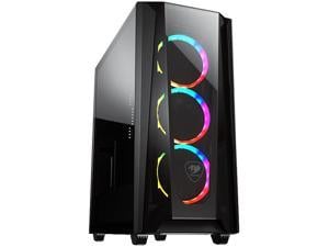 COUGAR MX660 T RGB Black Steel / Plastic / Tempered Glass ATX Mid Tower Computer Case with Transparent Front Panel and Clear Tempered Glass Left Panel