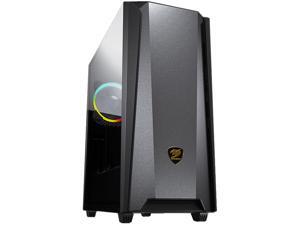 COUGAR MX660 Iron RGB-Dark Dark Black Steel / Plastic / Tempered Glass ATX Mid Tower Computer Case with Iron Front Panel and Clear Tempered Glass Left Panel COUGAR MX660 Iron RGB-Dark Dark Black Steel / Plastic / Tempered Glass ATX Mid Tower Computer Case with Iron Front Panel and Clear Tempered Glass Left Panel