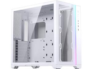 MagniumGear NEO Qube 2, Dual Chamber ATX Mid-tower, Digital-RGB Lighting, Front I/O USB Type C, Tempered Glass Panels, White