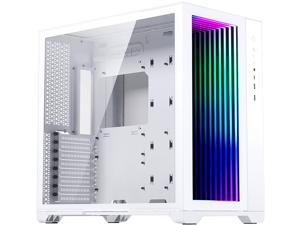MagniumGear NEO Qube 2 IM, Dual Chamber ATX Mid-tower, Digital-RGB Infinity Mirror Front Panel, Front I/O USB Type C, Tempered Glass Panels, White