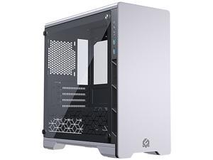 MetallicGear Neo V2 Micro-ATX Case, Compact Chassis, Sand Blasted Aluminum, Dual Tempered Glass Side Panels, Silver
