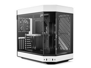 HYTE Y60 Modern Aesthetic Dual Chamber Panoramic Tempered Glass Mid-Tower ATX Computer Gaming Case with PCIe 4.0 Riser Cable Included, White