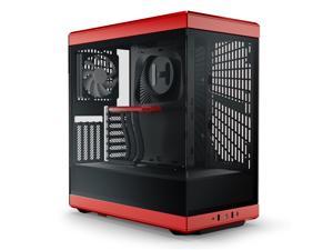 HYTE Y40 Mainstream Vertical GPU Case ATX Mid Tower Gaming Case with PCI Express 4.0 x 16 Riser Cable Included, Black/Red