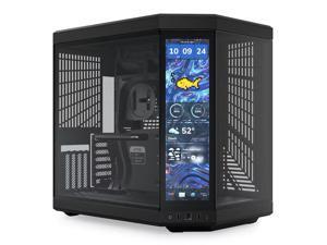 HYTE Y70 touch infinite Dual Chamber ATX Mid Tower Modern Aesthetic Case With Integrated 2.5K LCD Touchscreen - Pitch Black
