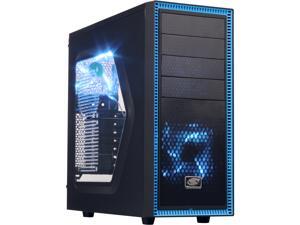 DEEPCOOL TESSERACT SW Mid Tower Computer Case with Side Window and 2 Blue LED Fans SGCC+PLASTIC+RUBBER COATING DEEPCOOL TESSERACT SW Mid Tower Computer Case with Side Window and 2 Blue LED Fans SGCC+PLASTIC+RUBBER COATING