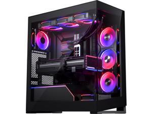 Phanteks NV5 MK2, Showcase Mid-Tower Chassis, Rear-Connect MB Support, Integrated D/A-RGB Lighting, Seamless Tempered Glass Design, 8x Fan Positions, Black
